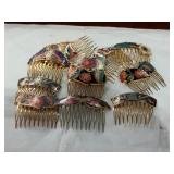 12 Cloisonne Hair Combs