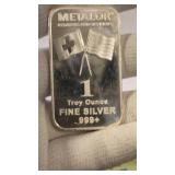 .999 1 OZ SILVER BAR,