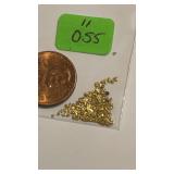 0.55  Grams of Natural Alaskan Gold Nuggets/Smalls
