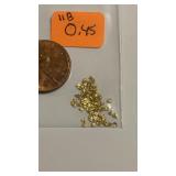 0.45  Grams of Natural Alaskan Gold Nuggets/Smalls