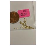 0.31  Grams of Natural Alaskan Gold Nuggets/Smalls