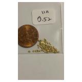 0.52  Grams of Natural Alaskan Gold Nuggets/Smalls
