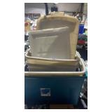 4 large plastic Totes some with lids