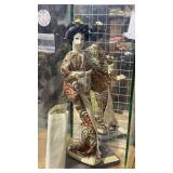 Geisha Doll in display Case