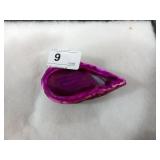 Purple Half Geode Crystal Stone 4" Long