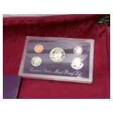 1993 US Mint Proof Set 5 Coins S Mint