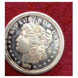 .999 Small Silver Strike,  Rare Morgan Motif