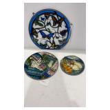 3 Glass Sun Catchers - Butterflies, Cats