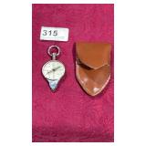 Vintage Compass and Map Tracker w/ Leather Case