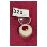 Red Oval Cut Gem Stone