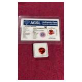 Very Rare Orange Fire Sapphire 11.09 cts Pear Cut