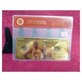 Gold Plated Banknote- 100.00 Bulls 23
