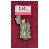 G Silver Vintage Victorian Tooth Pick Holder