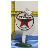 Cast Iron Round Texaco Sign 10" Tall