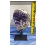 Amethyst Crystal Geode on Stand 7" Tall