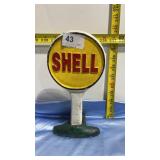 Cast Iron Round Stand - Shell 9 3/4" Tall Cast Iron Round Stand - Shell 9 3/4" Tall