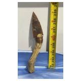 New Arrowhead on Drift Wood Total Length 7 3/4 "