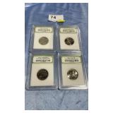 4 State Quarters Uncirculated-2002D Indiana, 2008P 4 State Quarters Uncirculated-2002D Indiana, 2008P