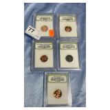 5 Lincoln Pennies- 2009 D Professional Life, 2009D 5 Lincoln Pennies- 2009 D Professional Life, 2009D