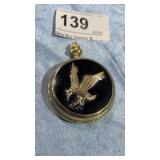 Pocket Watch Eagle on Front Case - No Ring