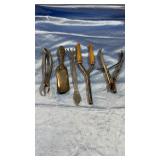 5 Assorted Vintage Tools - Shoe Horn, Curling Iron