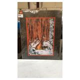 Matted Copy of Art - Bev Doolittle- Campfire Under Matted Copy of Art - Bev Doolittle- Campfire Under