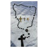 7/8" Sterling Cross, 1k GF Chain w/ Cross, Plastic 7/8" Sterling Cross, 1k GF Chain w/ Cross, Plastic