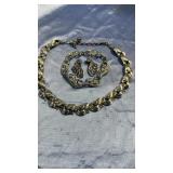 Vintage Lisner Leaf Necklace, Fashion Bracelet & Vintage Lisner Leaf Necklace, Fashion Bracelet &