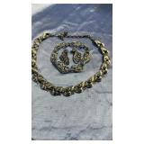 Vintage Lisner Leaf Necklace, Fashion Bracelet &