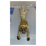 Gold Toned Lyon Articulate Pin 8" Long Gold Toned Lyon Articulate Pin 8" Long