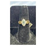 Blue Topaz Ring sz 8 & Matching Earrings Blue Topaz Ring sz 8 & Matching Earrings