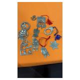 10 Metal Christmas Ornaments 10 Metal Christmas Ornaments