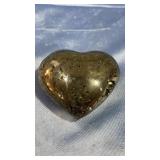 Iron Pyrite Heart 3" Wide