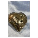 Iron Pyrite Heart 2 1/2" Wide