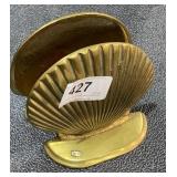 pair of brass sea shells bookends pair of brass sea shells bookends