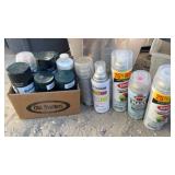 Spray cans miscellaneous garage chemicals Spray cans miscellaneous garage chemicals