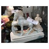 Gladiator and Horses Sculpture by A. Goannetti