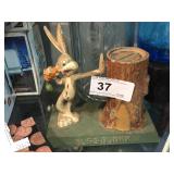 Bugs Bunny Metal Bank - Damage on Back of Trunk