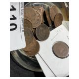 10 Indian Head One Cent Coins    Dish Not Included