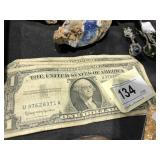 3 Silver Certificates $1 One Dollar Notes 1957 A&B