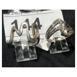 2 Sterling Rings  sz 7 & 7.5