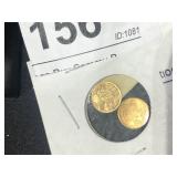 2 St Gauldins Mini Gold Dipped Coins