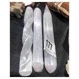 3 Selenite Healing Wands