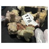 13 Carved Rock Animals