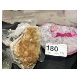 Colored Crystal Geode, Piece of Geode & Crystals