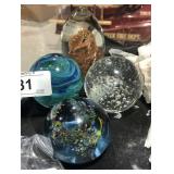 4 Glass Paper Weights