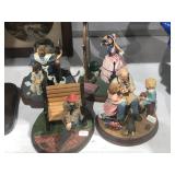 4 Norman Rockwell Figurines w/ Boxes & COA