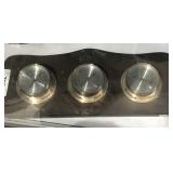 3 Weather Gauges on Wood