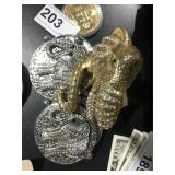 Gold & Silver Toned Elephant Bracelets