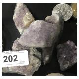5 Pieces of Amethyst Crystal Geodes